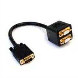 CABLE DE 30CM DUPLICADOR DIVISOR DE VIDEO VGA DE 2 PUERTOS - MULTIPLICADOR SPLITTER 2 SALIDAS - 2X HEMBRA HD15 - STARTECH.COM MO
