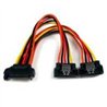 CABLE DE 15CM ADAPTADOR SPLITTER DIVISOR DE ALIMENTACION SATA LATCHING CON CIERRE PESTILLO - 2X HEMBRA - 1X MACHO - STARTECH.COM