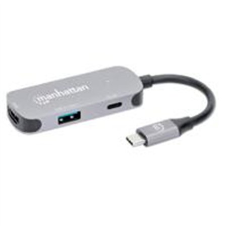DOCKING USB,MANHATTAN,130707,-C 3 PTOS, HDMI/USB-A/USB-C PD