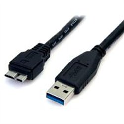 CABLE DE 50CM USB 3.0 SUPER SPEED SS MICRO USB B MACHO A USB A MACHO ADAPTADOR - NEGRO - STARTECH.COM MOD. USB3AUB50CMB