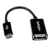 CABLE ADAPTADOR DE 12CM MICRO USB MACHO A USB A HEMBRA OTG PARA TABLETS SMARTPHONES TELFONOS INTELIGENTES - NEGRO - STARTECH.COM