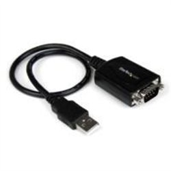 CABLE ADAPTADOR DE 0.3M USB A PUERTO SERIE SERIAL RS232 CON RETENCIN DEL PUERTO DE ASIGNACIN COM - 1X DB9 MACHO - 1X USB A MACHO