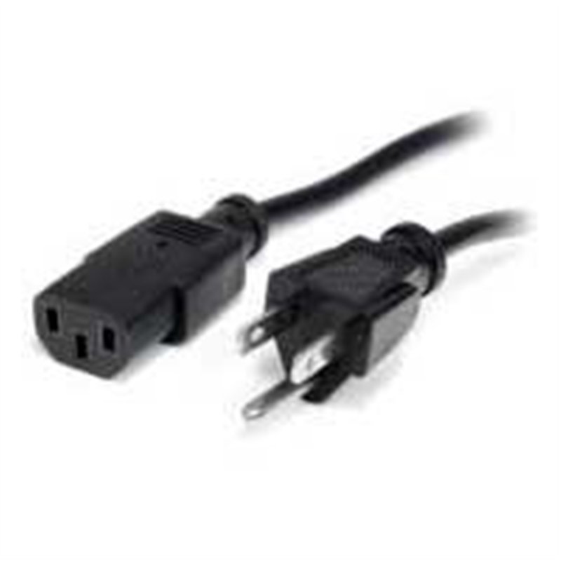 CABLE DE CORRIENTE DE 3M ESTANDAR DE ALIMENTACION PARA COMPUTADORA - 18 AWG - NEMA5-15P A C13 - 10A 125V - STARTECH.COM MOD. PXT