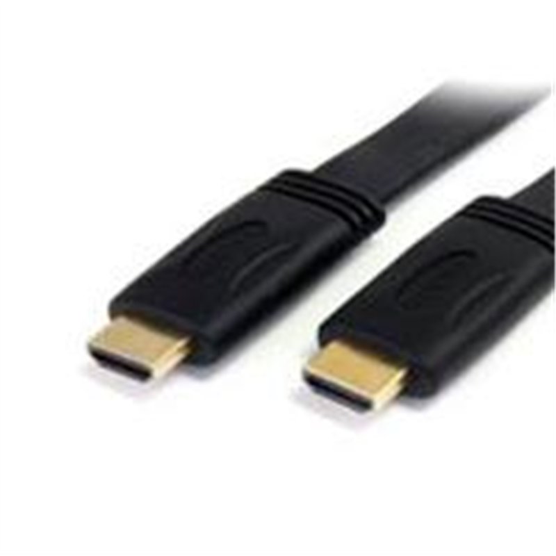 CABLE HDMI DE 3M PLANO DE ALTA VELOCIDAD CON ETHERNET -2X HDMI MACHO - ULTRA HD 4K X 2K - NEGRO - STARTECH.COM MOD. HDMIMM10FL