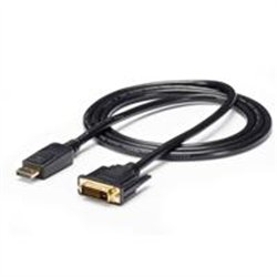CABLE ADAPTADOR DE 1.8M DISPLAYPORT A DVI - CONVERTIDOR DE VIDEO - MINI DP MACHO - DVI-D MACHO - 1920X1200 - PASIVO - NEGRO - ST