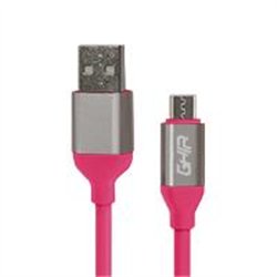 CABLE MICRO USB GHIA 1M COLOR ROSA