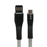 CABLE MICRO USB GHIA PLANO REVERSIBLE COLOR GRIS/NEGRO DE 1M