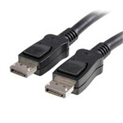 CABLE DE 5M DISPLAYPORT 4K MBR CON CIERRE DE SEGURIDAD MEDIANTE MECANISMO DE BLOQUEO - 2X MACHO DP - LATCHES - NEGRO - STARTECH.