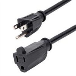 CABLE DE 6M DE EXTENSION DE ALIMENTACION - NEMA 5-15R A NEMA 5-15P - 13A 125V, 16AWG - CABLE DE EXTENSION DE CORRIENTE PARA COMP
