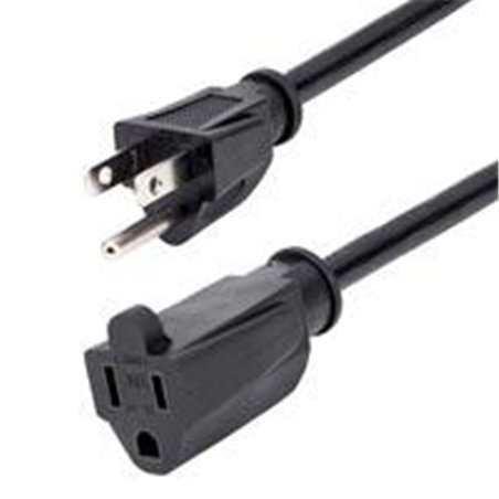 CABLE DE 6M DE EXTENSION DE ALIMENTACION - NEMA 5-15R A NEMA 5-15P - 13A 125V, 16AWG - CABLE DE EXTENSION DE CORRIENTE PARA COMP