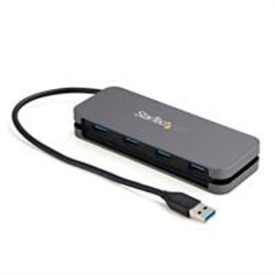 HUB USB 3.0 DE 4 PUERTOS USB-A - HUB USB TIPO A PARA LAPTOP/PC, 5GBPS, ALIMENTADO POR BUS USB, CABLE DE 28CM Y GESTOR DE CABLE -