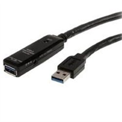 CABLE EXTENSOR DE 10 METROS USB 3.0 SUPERSPEED ACTIVO - PERMITE CONEXION EN CASCADA DE HASTA 2 NIVELES - USB A MACHO A HEMBRA - 