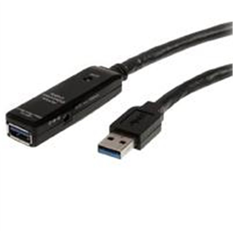 CABLE EXTENSOR DE 10 METROS USB 3.0 SUPERSPEED ACTIVO - PERMITE CONEXION EN CASCADA DE HASTA 2 NIVELES - USB A MACHO A HEMBRA - 