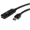 CABLE EXTENSOR DE 10 METROS USB 3.0 SUPERSPEED ACTIVO - PERMITE CONEXION EN CASCADA DE HASTA 2 NIVELES - USB A MACHO A HEMBRA - 
