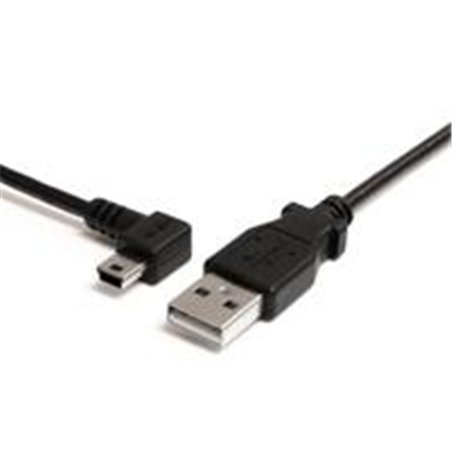 CABLE DE 91CM USB 2.0 ACODADO A LA IZQUIERDA MINI B - CABLE ADAPTADOR USB A A MINI B - CABLE CONVERTIDOR USB-A A MINI USB-B - ST