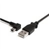 CABLE DE 91CM USB 2.0 ACODADO A LA IZQUIERDA MINI B - CABLE ADAPTADOR USB A A MINI B - CABLE CONVERTIDOR USB-A A MINI USB-B - ST