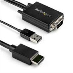 CABLE ADAPTADOR DE VGA A HDMI DE 2M CON AUDIO - 1920 X 1080 - CONVERTIDOR ACTIVO VGA A HDMI - MACHO A MACHO - STARTECH.COM MOD. 