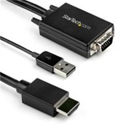 CABLE ADAPTADOR DE VGA A HDMI DE 2M CON AUDIO - 1920 X 1080 - CONVERTIDOR ACTIVO VGA A HDMI - MACHO A MACHO - STARTECH.COM MOD. 