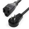 CABLE DE CORRIENTE DE 3M DE EXTENSION - CABLE DE ALIMENTACION ROTATIVO PLANO DE 360 - NEMA 5-15P A NEMA 5-15R - 16AWG - 15A 125V