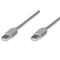 CABLE USB,MANHATTAN,317887, A-A 1.8M, GRIS