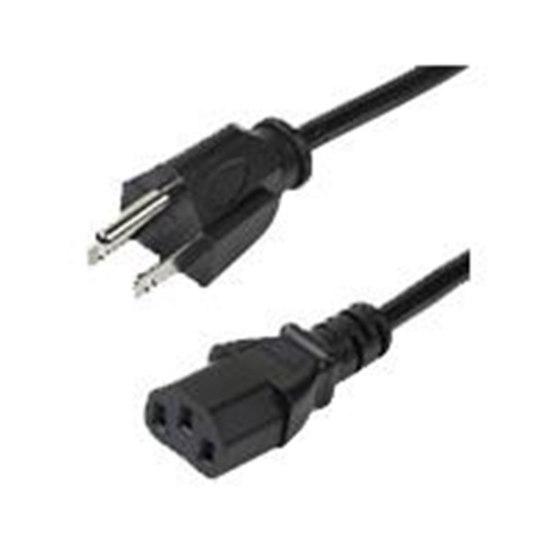 PAQUETE DE 10 CABLES DE CORRIENTE DE 3M ESTANDAR DE ALIMENTACION PARA COMPUTADORA - 18 AWG - NEMA5-15P A C13 - 10A 125V - STARTE