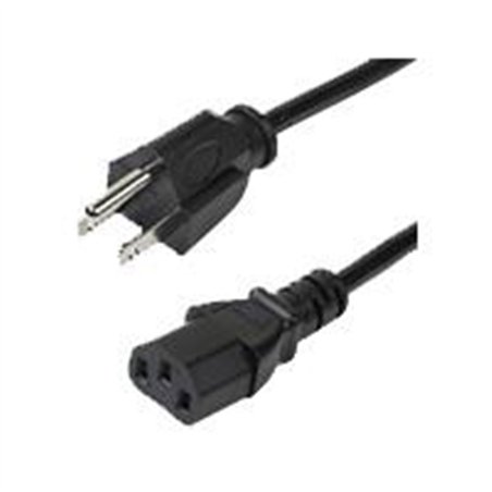 PAQUETE DE 10 CABLES DE CORRIENTE DE 3M ESTANDAR DE ALIMENTACION PARA COMPUTADORA - 18 AWG - NEMA5-15P A C13 - 10A 125V - STARTE