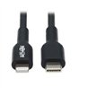 CABLE USB TRIPP-LITE  M102-01M-BK CABLE DE SINCRONIZACIóN Y CARGA USB C A LIGHTNING (M/M), CERTIFICADO MFI, NEGRO, 1 M [3.3 PIES