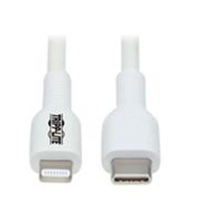 CABLE USB TRIPP-LITE M102-01M-WH CABLE DE SINCRONIZACIóN Y CARGA USB C A LIGHTNING (M/M), CERTIFICADO MFI, BLANCO, 1 M [3.3 PIES