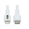 CABLE USB TRIPP-LITE M102-01M-WH CABLE DE SINCRONIZACIóN Y CARGA USB C A LIGHTNING (M/M), CERTIFICADO MFI, BLANCO, 1 M [3.3 PIES