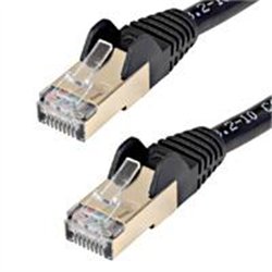 CABLE DE 1M CAT6A ETHERNET NEGRO - CABLE DE RED 10GB CAT6A SNAGLESS BLINDADO RJ45 POE DE 100W - 10GBE CON CERTIFICACION UL/TIA -