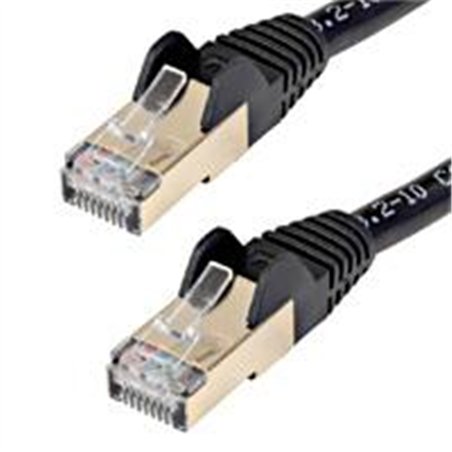 CABLE DE 1M CAT6A ETHERNET NEGRO - CABLE DE RED 10GB CAT6A SNAGLESS BLINDADO RJ45 POE DE 100W - 10GBE CON CERTIFICACION UL/TIA -