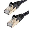 CABLE DE 1M CAT6A ETHERNET NEGRO - CABLE DE RED 10GB CAT6A SNAGLESS BLINDADO RJ45 POE DE 100W - 10GBE CON CERTIFICACION UL/TIA -