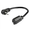 CABLE DE ALIMENTACIN DE 0.3M - EXTENSION DE ALIMENTACION, ACODADO EN ANGULO RECTO NEMA 5-15P A NEMA 5-15R, 13A 125V, 16AWG, UL -
