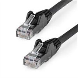 CABLE ETHERNET CAT 6 DE 50 CM - LSZH - CABLE DE RED PATCH CAT6 UTP RJ45 POE DE 100W 10 GBE SIN ENGANCHES NEGRO, ETL - STARTECH.C