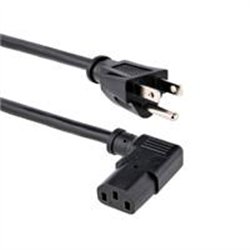 CABLE DE CORRIENTE DE 1M ESTANDAR DE ALIMENTACION DE COMPUTADORA, ACODADO EN ANGULO RECTO - 18AWG - NEMA 5-15P A C13 - 10A 125V 