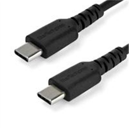 CABLE DE CARGA DE 1M USB C - DE CARGA RAPIDA USB 2.0 TIPO C A USB C REVESTIMIENTO TPE DE FIBRA DE ARAMIDA M/M 60W NEGRO - STARTE