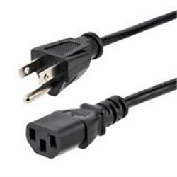CABLE DE CORRIENTE DE 1M DE ALIMENTACION DE SERVICIO PESADO, CABLE DE ALIMENTACION - NEMA 5-15P A C13 - 15A 125V - 14AWG - UL - 