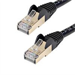 CABLE DE 2M CAT6A ETHERNET NEGRO - CABLE DE RED 10GB CAT6A SNAGLESS BLINDADO RJ45 POE DE 100W - 10GBE CON CERTIFICACION UL/TIA -