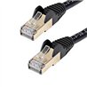 CABLE DE 2M CAT6A ETHERNET NEGRO - CABLE DE RED 10GB CAT6A SNAGLESS BLINDADO RJ45 POE DE 100W - 10GBE CON CERTIFICACION UL/TIA -