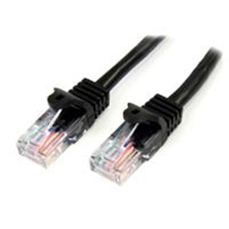 CABLE DE 3M NEGRO DE RED FAST ETHERNET CAT5E RJ45 SIN ENGANCHE - CABLE PATCH SNAGLESS - STARTECH.COM MOD. 45PAT3MBK