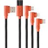 CABLE 3 EN 1 MICROUSB/TIPO C/LIGHTNING HUNE HIEDRA SUSTENTABLE TRENZADO 90ª 1.2M COMPATIBLE CON IPHONE (CORTEZA)