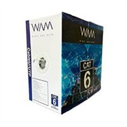 BOBINA DE CABLE WAM CAT6 UTP PVC 100% COBRE 23 AWG 305 MTS COLOR BLANCO