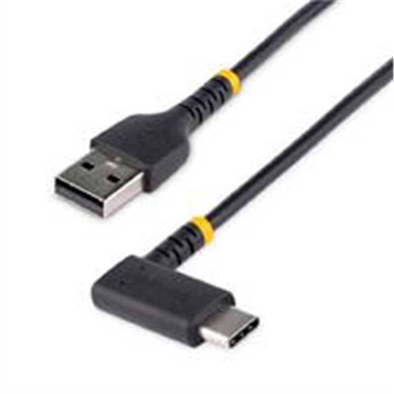 CABLE 1M USB A A USB C ACODADO EN NGULO RECTO - CABLE USB-C DE CARGA RAPIDA DE ALTA RESISTENCIA - USB 2.0 A A USB TIPO-C - START