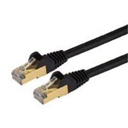 CABLE DE 2M CAT6A ETHERNET NEGRO - CABLE DE RED 10GB CAT6A SNAGLESS BLINDADO RJ45 POE DE 100W - 10GBE CON CERTIFICACION UL/TIA -