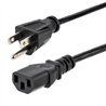CABLE DE CORRIENTE DE 7.6M ESTANDAR DE ALIMENTACION DE COMPUTADORA, NEMA 5-15P A C13, 10A 125V, 18AWG, CABLE DE REPUESTO PARA IM