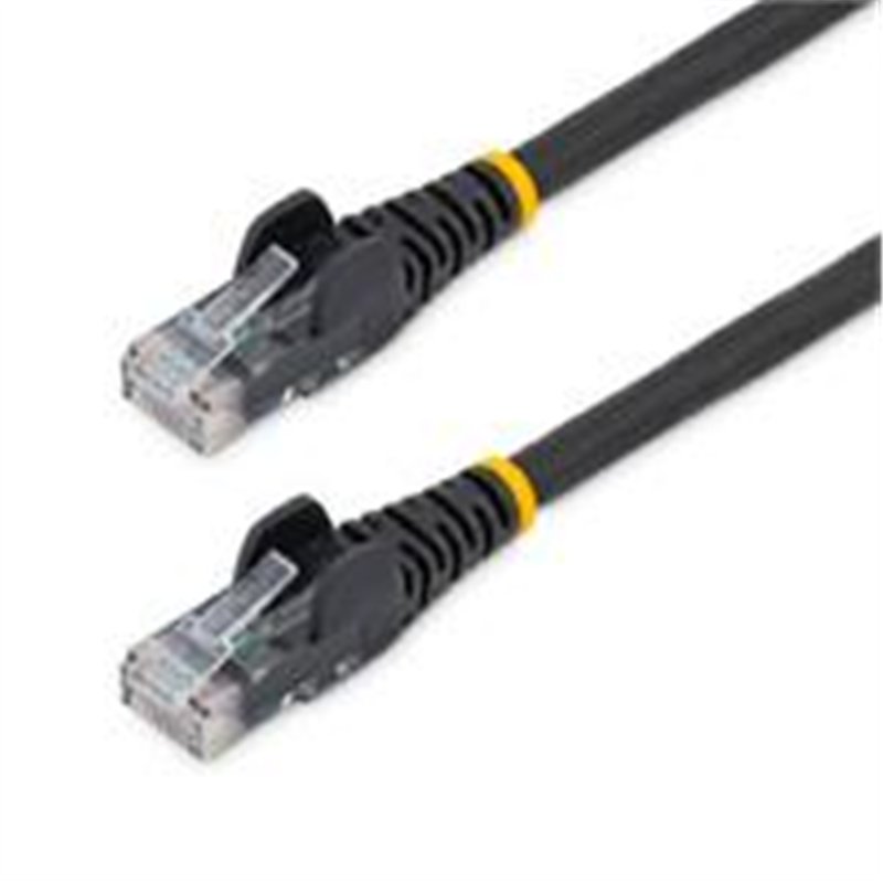 CABLE ETHERNET CAT 6 DE 3 METROS - LSZH - CABLE DE RED PATCH CAT6 UTP RJ45 POE DE 100W 10 GBE SIN ENGANCHES NEGRO, ETL - STARTEC