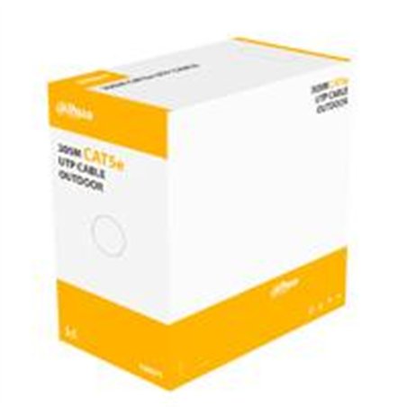 CABLE UTP/DAHUA/DH-PFM920-5EU/BOBINA DE CABLE UTP PARA EXTERIOR CAT5E/ 100% COBRE/ 305 METROS/ COLOR NEGRO/ CUBIERTA EXTERIOR MD