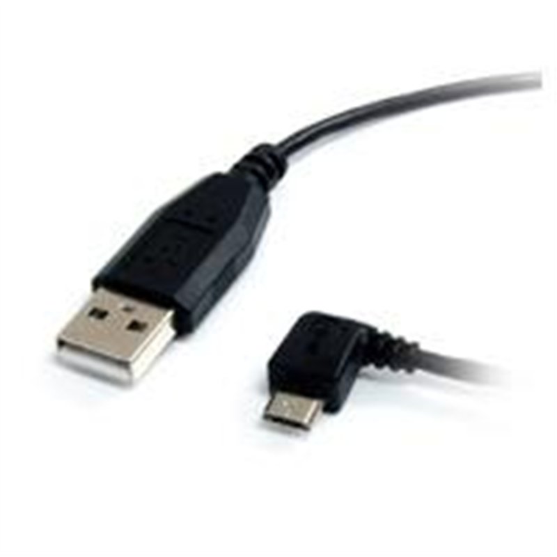CABLE STARTECH.COM DE 1.8M USB A MICRO USB - USB 2.0 A A MICRO B ACODADO EN ANGULO A LA IZQUIERDA - NEGRO - CABLE MICRO USB B