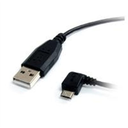 CABLE STARTECH.COM DE 1.8M USB A MICRO USB - USB 2.0 A A MICRO B ACODADO EN ANGULO A LA IZQUIERDA - NEGRO - CABLE MICRO USB B