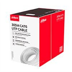 BOBINA/ DAHUA/ PFM923I-6UN-C/ BOBINA DE CABLE UTP 100% COBRE / CATEGORIA 6 / COLOR BLANCO / INTERIOR / 305 METROS / REDES / VIDE